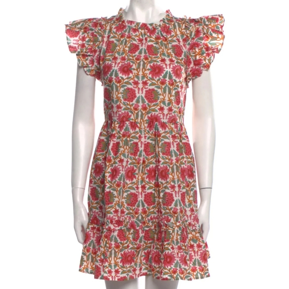 Caroline Costas Flutter Sleeve Dress Sz XS
